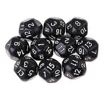 Blue D16 Polyhedral Dice 10pcs 16 Sided for Tabletop Games