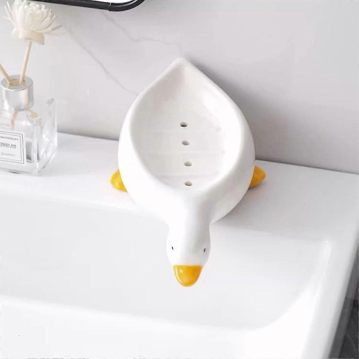 Duck-Shaped Self-Draining Soap Dish