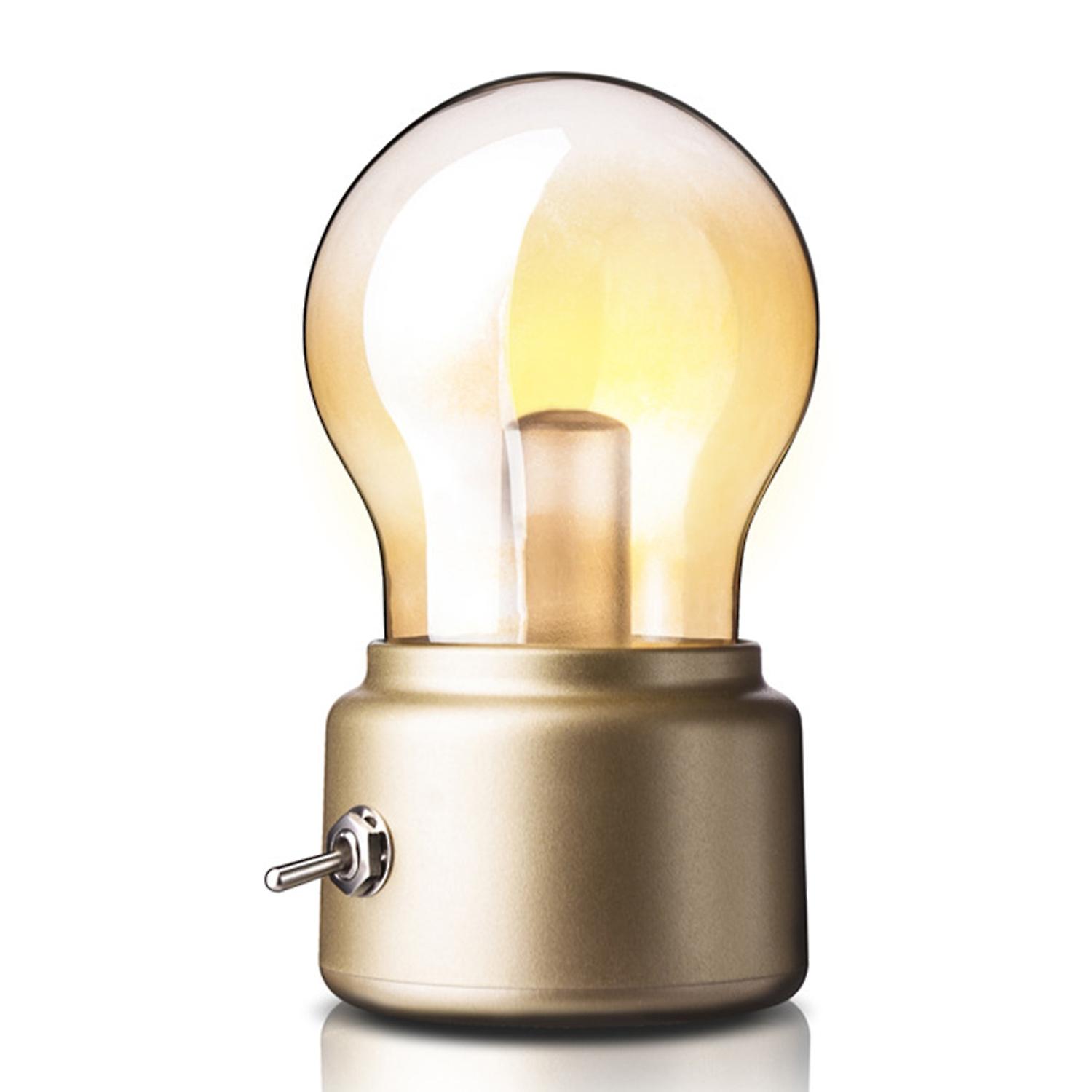 Retro Rechargeable Bulb Lamp Small Portable Night Light