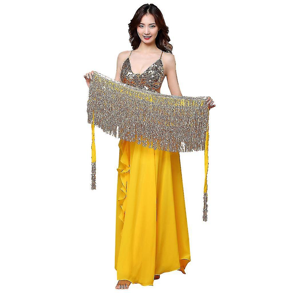 المرأة الرقص الشرقي زي حزام تنورة الورك التفاف الزي الترتر شرابات حبة وشاح ذات جودة عالية