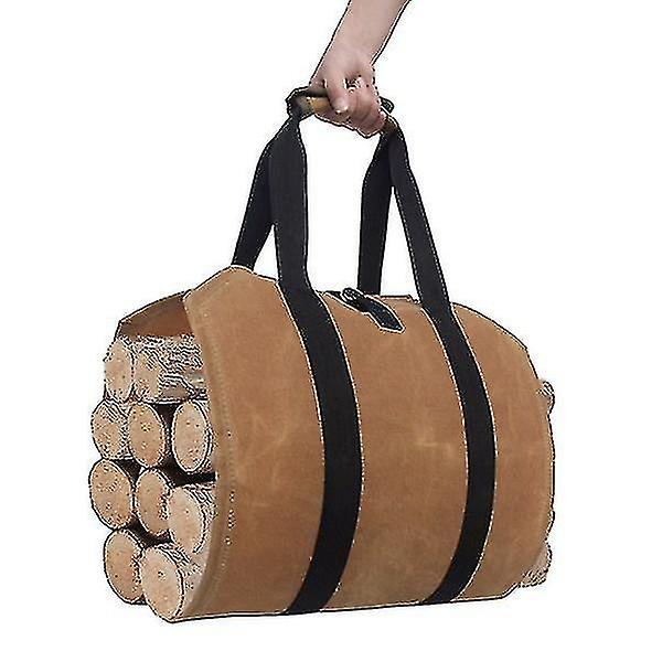 Firewood Carrier With Handles Waxed Canvas Log Carrier