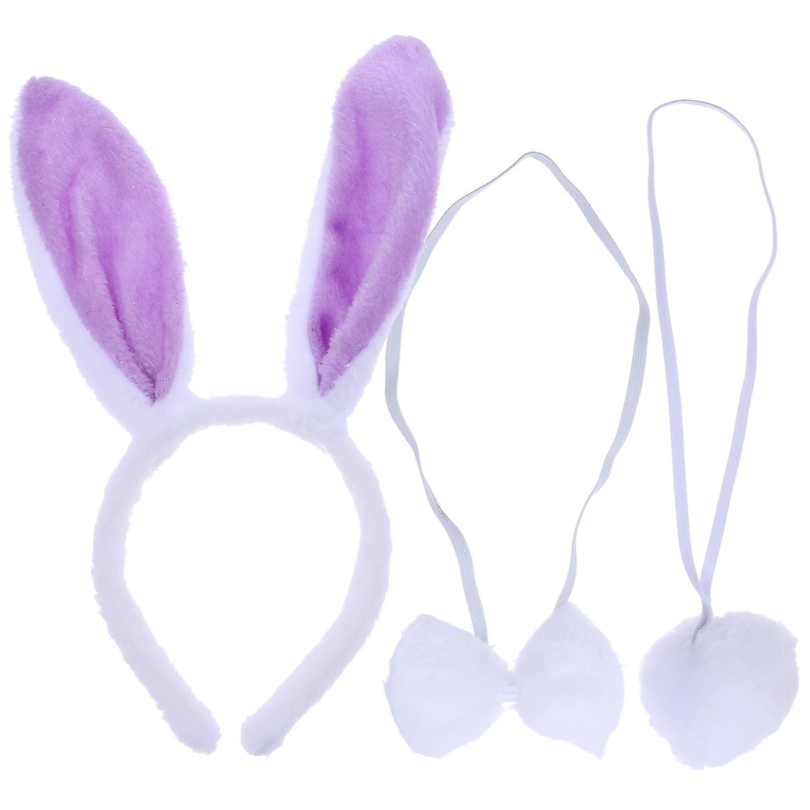 2 Set Creative Plush Rabbit Costume Easter Party Decor Props Rabbit Headband