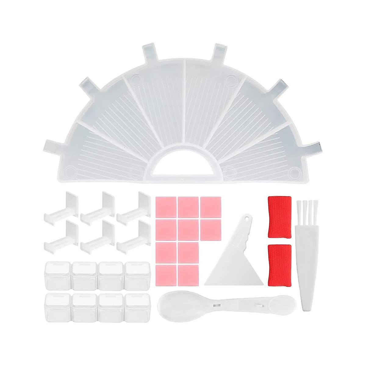 Accessory Tray Manager Kit, 6-Grid Palette Of 5D Storage Kit (Transparent)