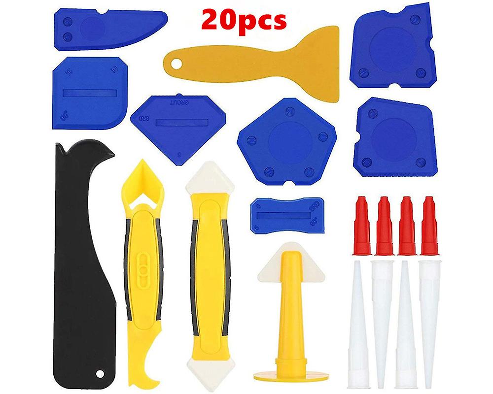 Tool-Caulk Remover Tool Kit,Grout Removal Tool,Silicone Caulk Finishing Scraper(Stainless Steelhead)