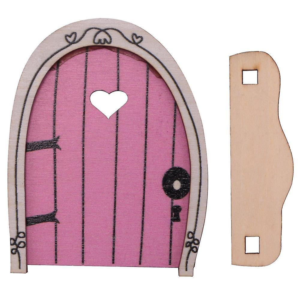 عابث قزم الجنية باب الجنية باب خشبي الجنية باب شجرة الزينة قزم باب نافذة باب المنزل الفن -p