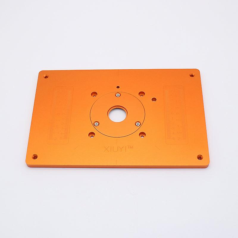 Trimming Machine Flip Plate Aluminum Router Table Insert Plate With Bushing And Cover For Electric Wood Milling Guide Table