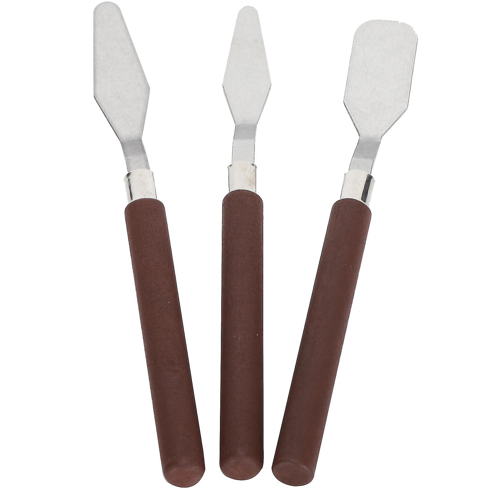Set of 3 stainless steel spatulas for oil painting and clay sculpture