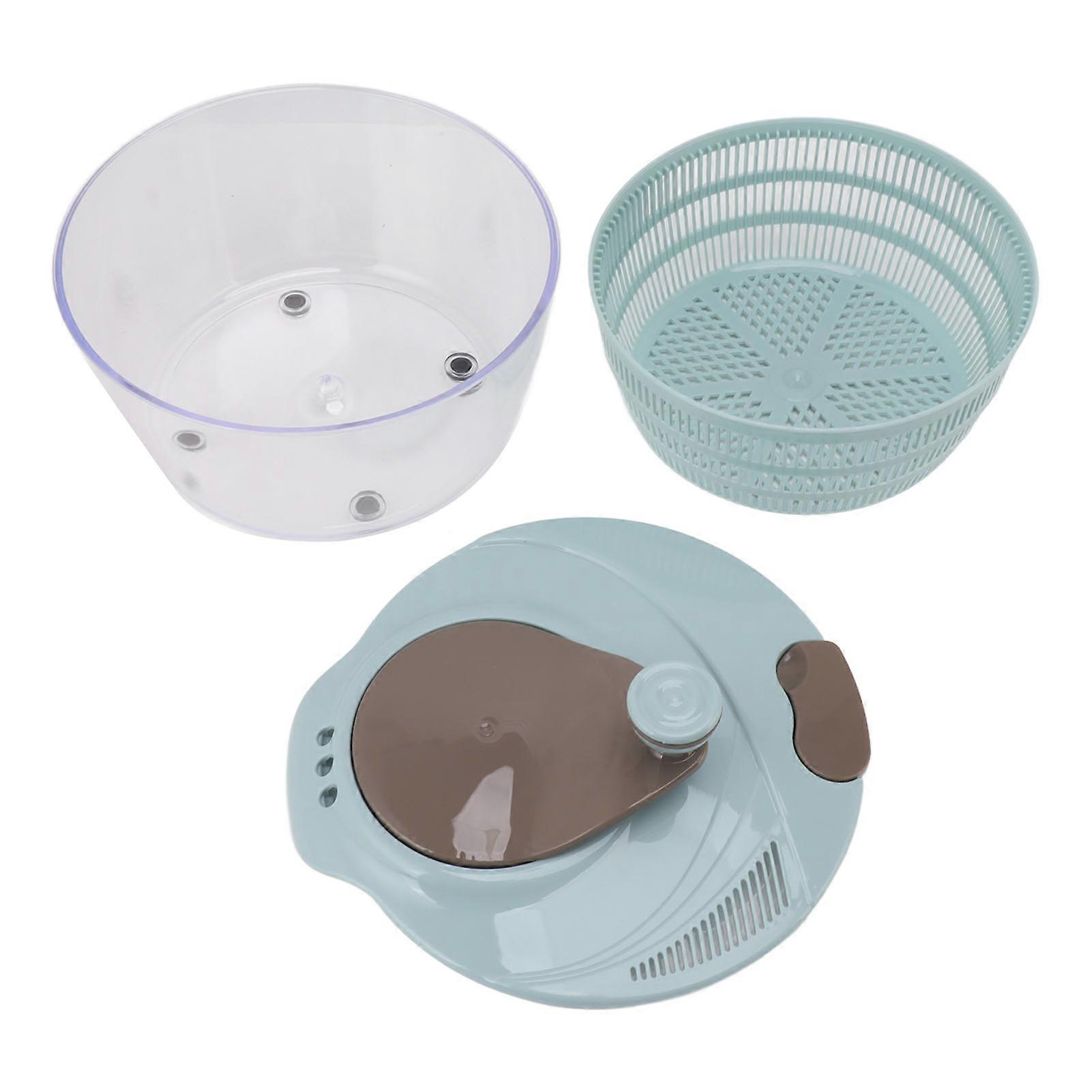 Vegetable Dryer Plastic Time Saving Fast Mixing Washable Rotatable Veggie Washer for Kitchen Blue