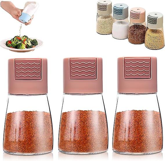 Konisk kryddflaska för köket, 180 ml kryddflaska med tryckdosering, salt- och pepparskakare, minikryddglasbehållare, kryddburkar med