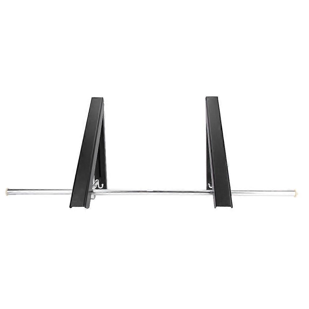 80cm Retractable Folding Clothes Drying Rack Dual Bracket Black