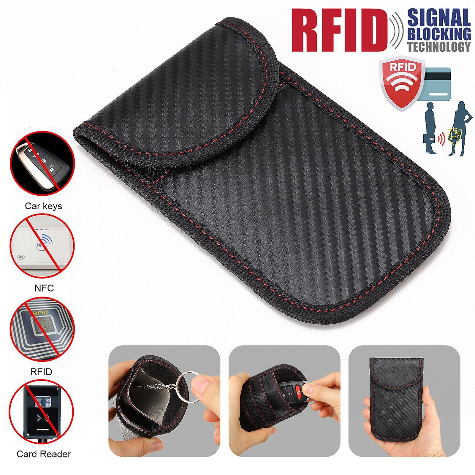 RFID Bag Key Signal Blocking Shielding Pouch Cell Phone Blocker Wallet