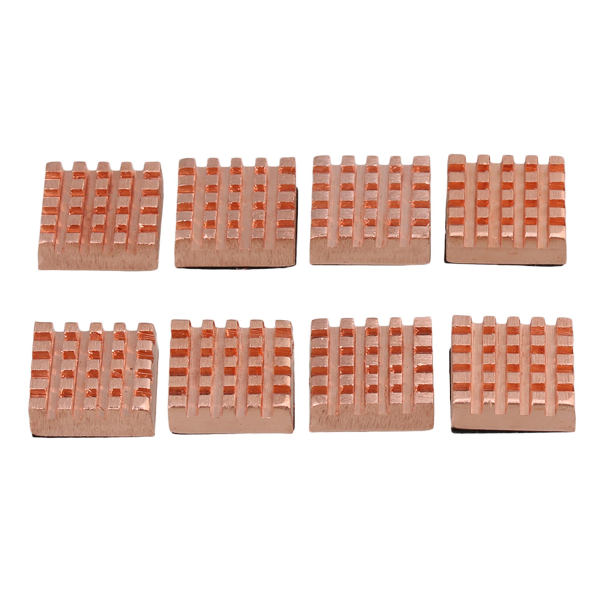 8Pcs Copper Memory Heat Sink RAM laptop Computer heatsink 12mm x 13mm x 5mm