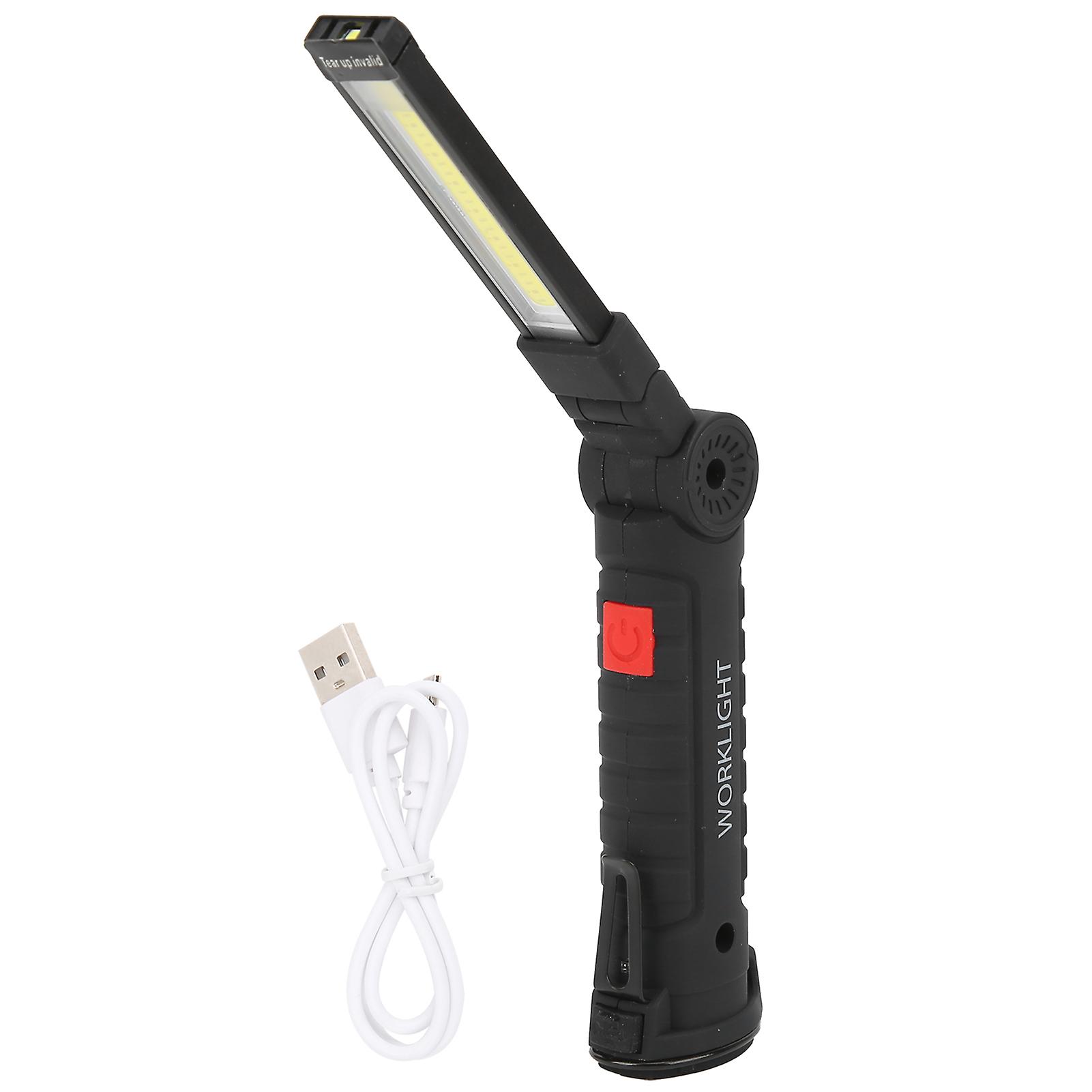 Rechargeable USB Flashlight Multifunctional Folding Work Light COB LED Camping Flashlight