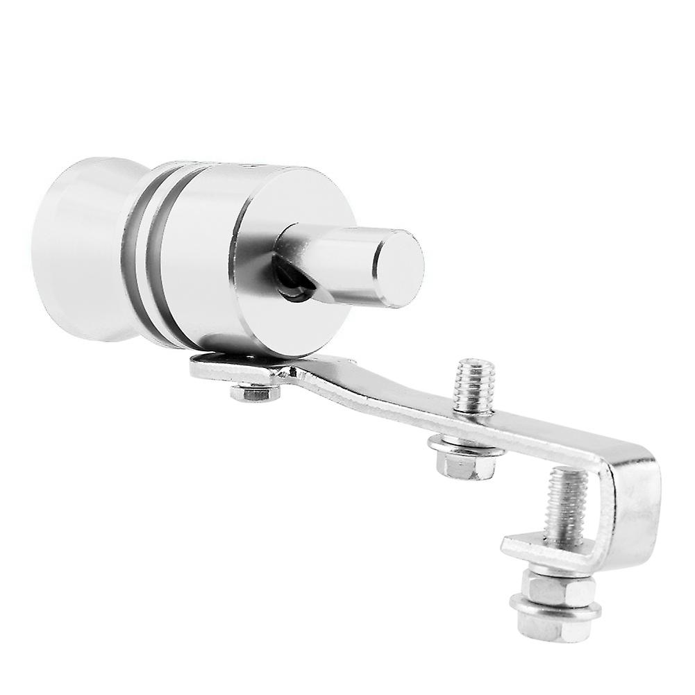 Universal Car Exhaust Turbo Whistle Muffler Sound Pipe Accessory for Off-Road Vehicle SUV (Silver)