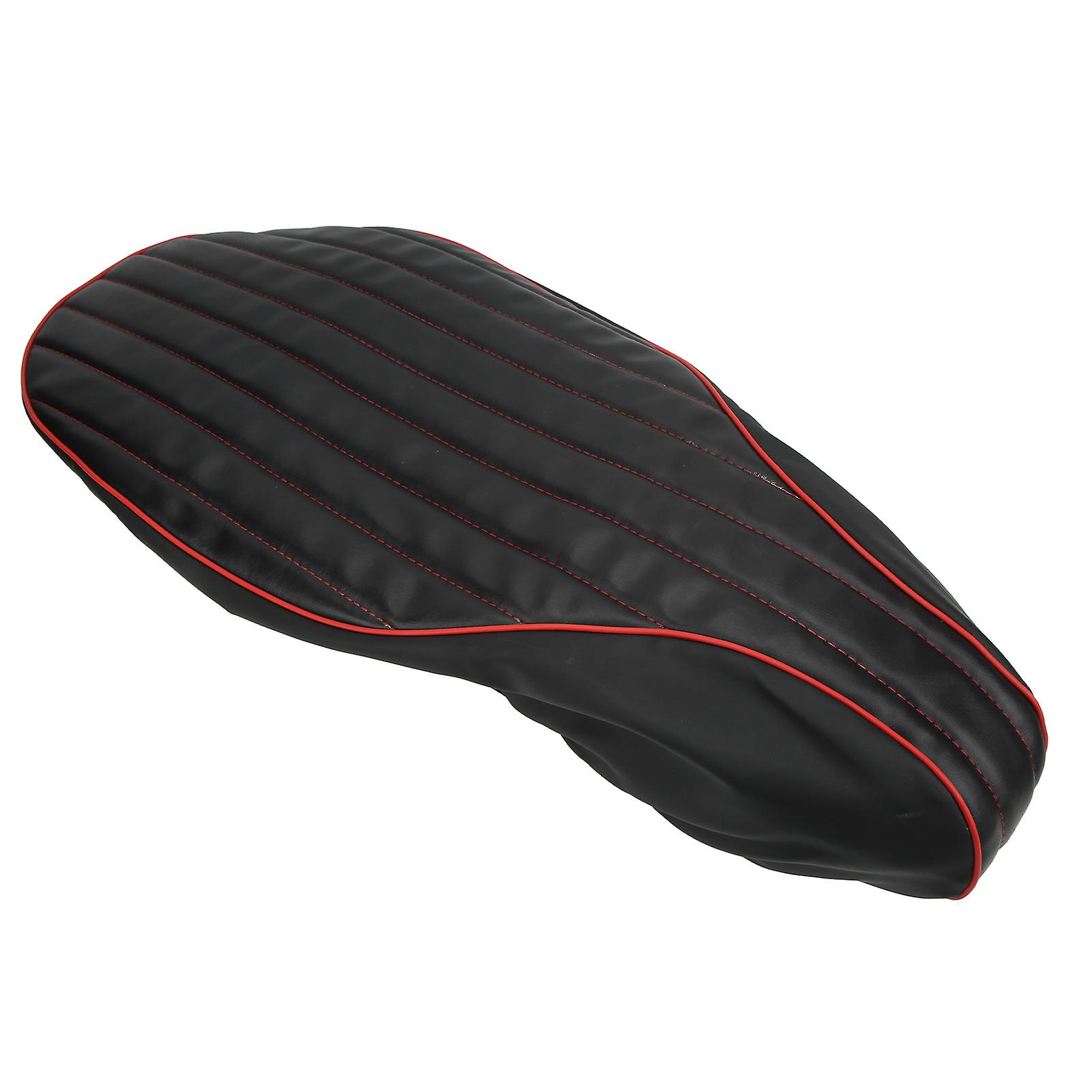 Comfortable Leather Motorcycle Seat Cover Replacement For Vespa 125 150 Sprint Fast TS Super VBB VBA VNB GTR GL GT Black Red