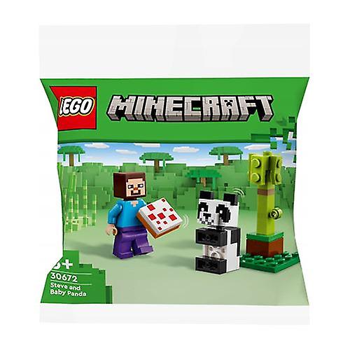 乐高 Minecraft 史蒂夫和熊猫宝宝塑料袋套装 30672