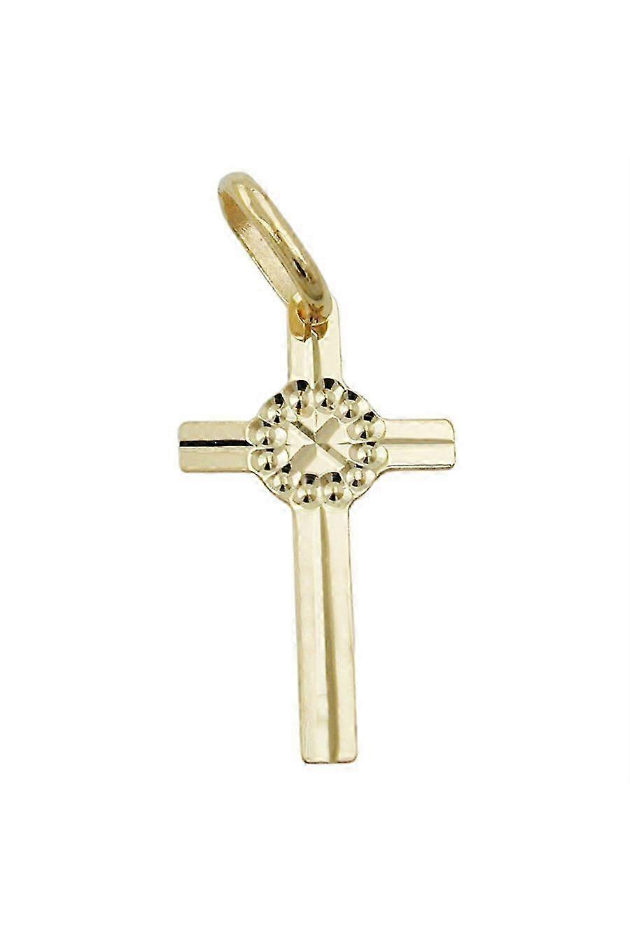Pendant 18x10mm Cross Shiny 9k Gold - Gl431328
