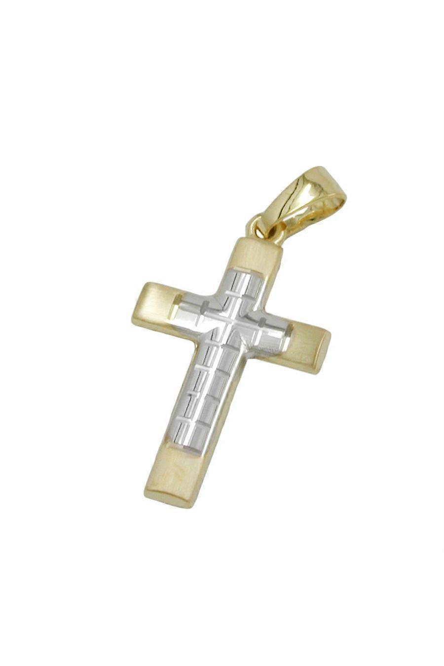 Pendant Cross Bicolor 14k Gold - Gl430629
