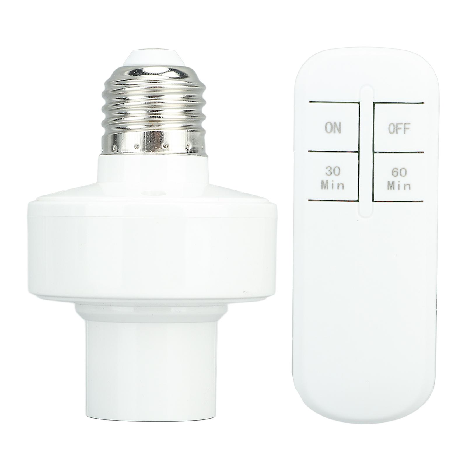 Remote Control Light Bulb Socket Wireless Remote Light Bulb Socket with Remote Control for E27 Bulb Base 220V