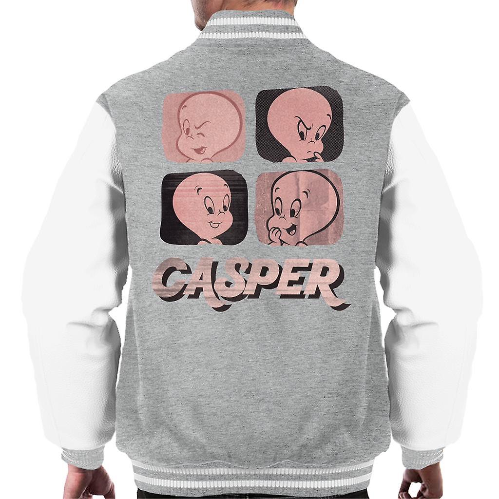 Casper The Friendly Ghost Facial Expressions Men's Varsity Jacket