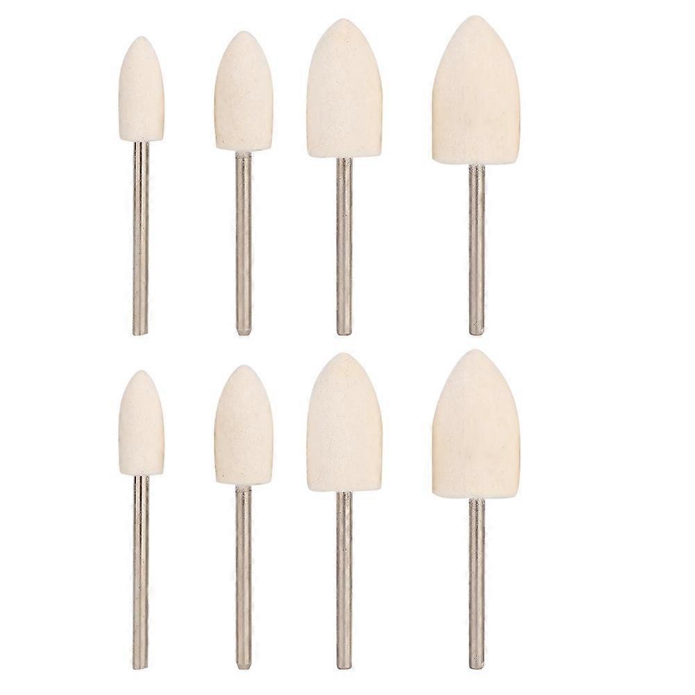8pcs Conical Head Wool Polishing Wheel Grinding Head Polishing Tool Accessory