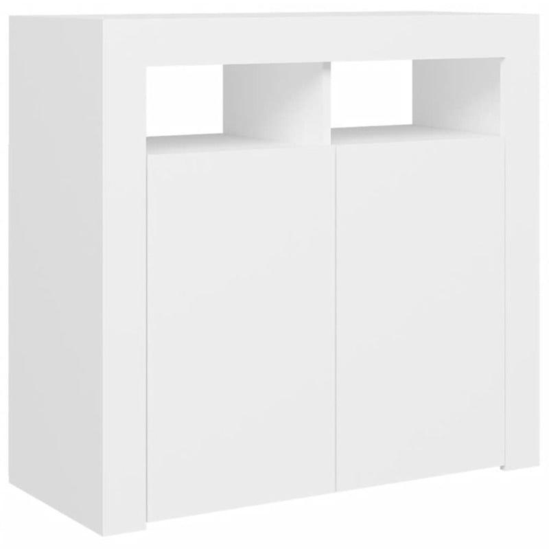 Sideboard With Led Lights White 80X35x75 Cm Sideboards & Buffets