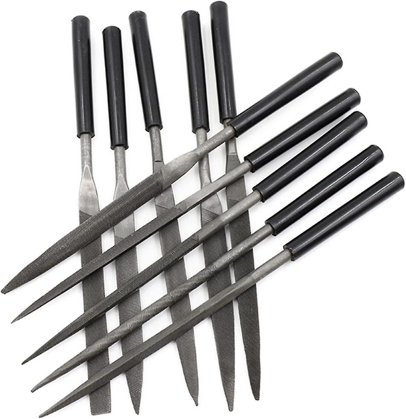 10 Pcs Double Grain Flat Tip Oval Triangular Mold Polishing Glass Processing Woodworking Industrial