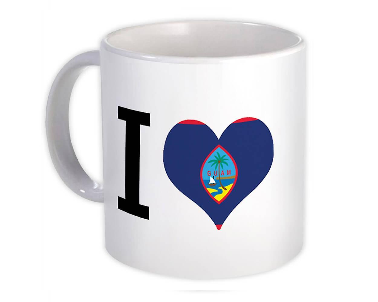 礼物杯： 我爱关岛国旗