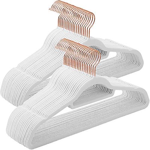 Non-slip velvet hangers, slim, sturdy, space-saving, 50-pack