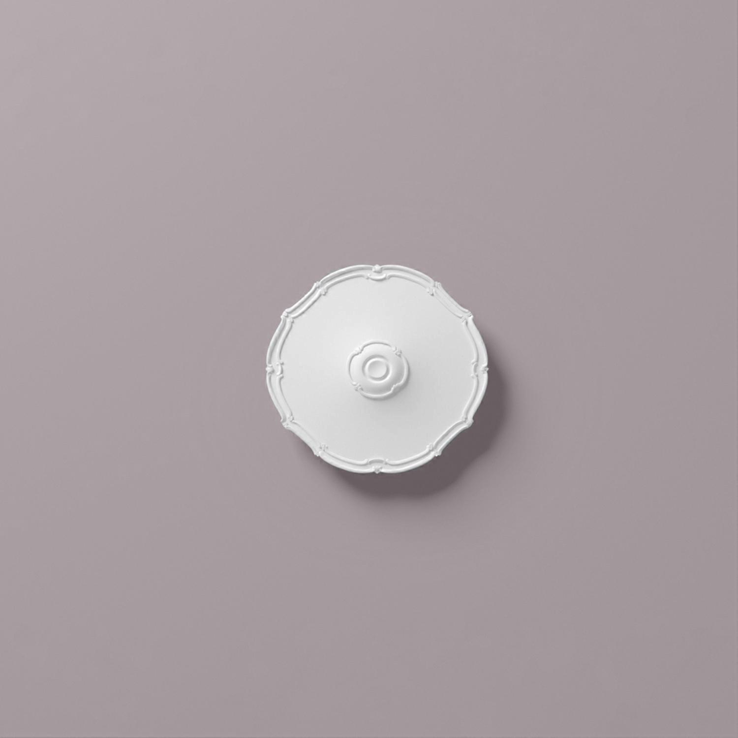 NMC 1 x Ceiling rose R-16 ARSTYL Ø 48 cm x 4 cm white Rigid polyurethane foam pre-primed lightweight, sturdy, dimensionally stable