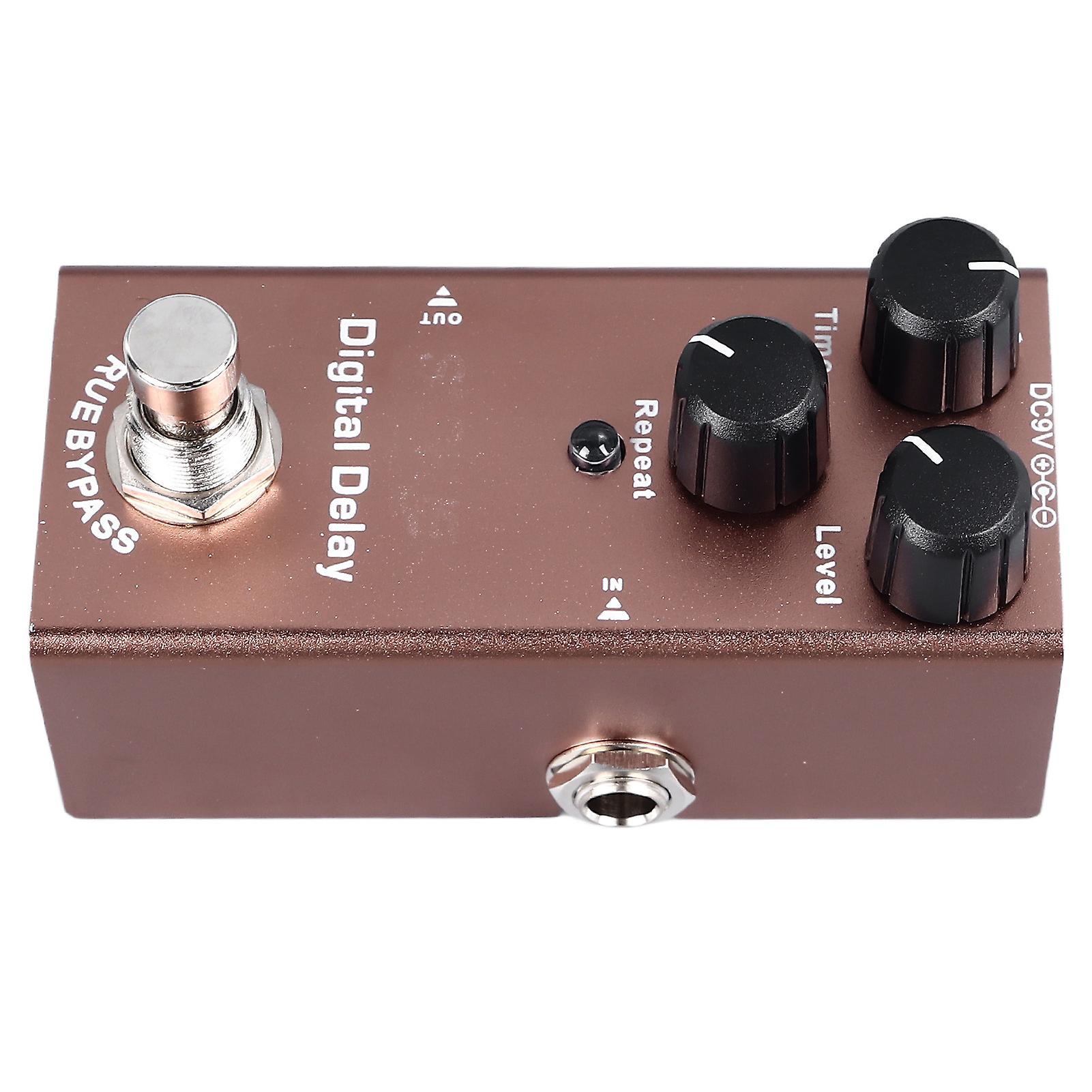 E-Gitarren-Effektpedal Single Type Genaue Einstellung Aluminiumlegierung Tragbares Mini-Effektpedal Digital Delay(08)