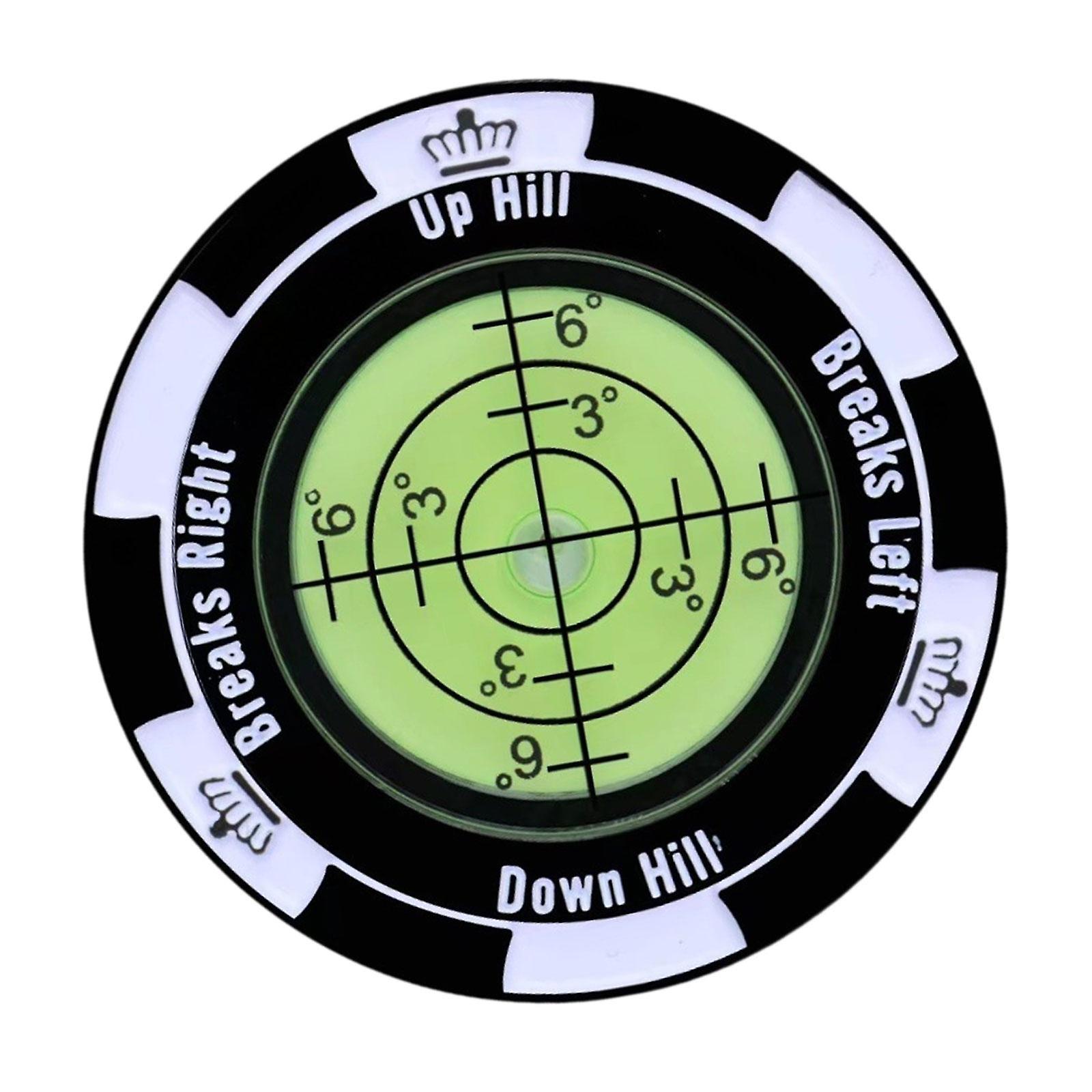 Golf Ball Marker Round Bubble Level High Precisions Golf Putting Green Reader black