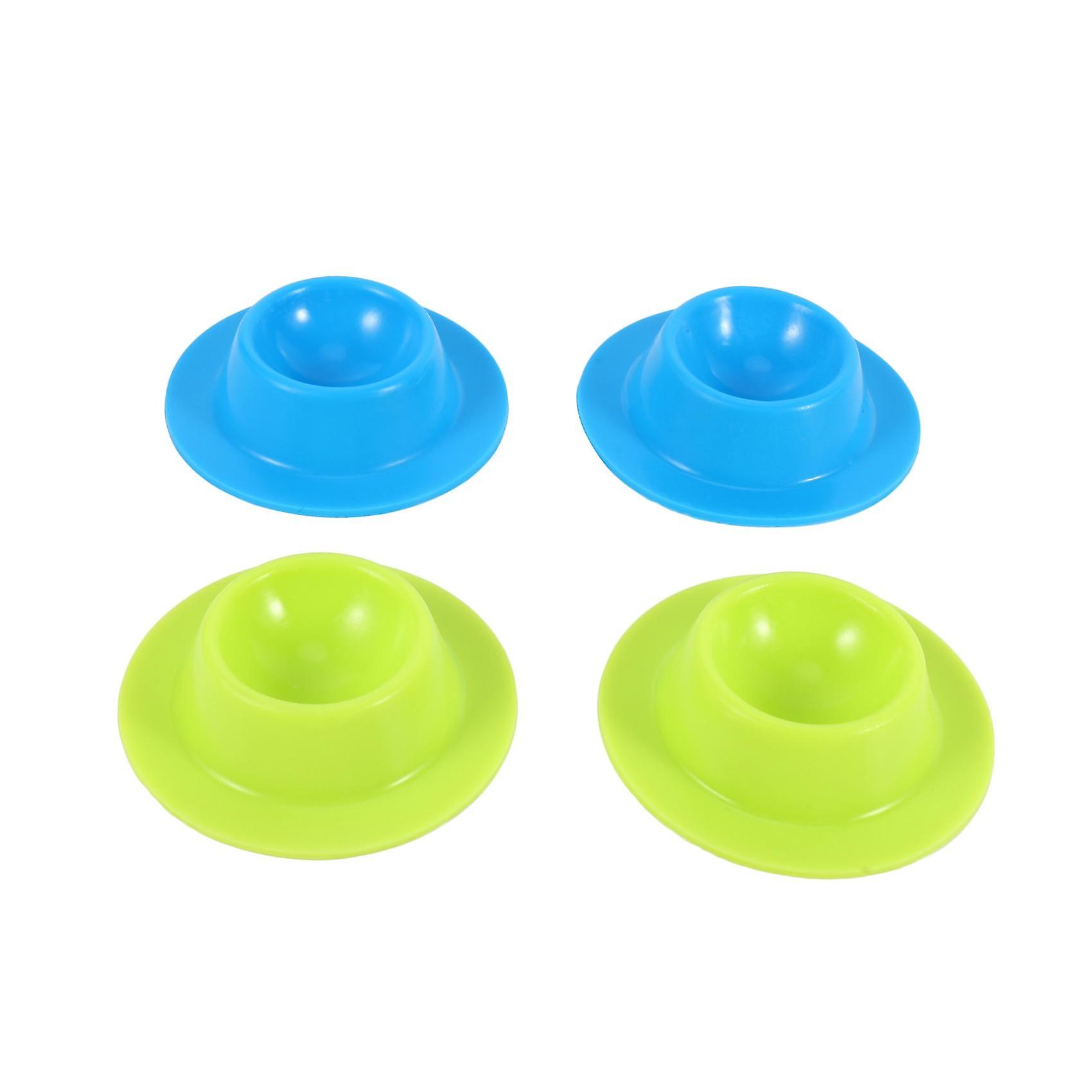 4 pezzi di tazze d'uovo in silicone in supporti di design moderno set che serve colazione con uova sode da cucina (c casuale