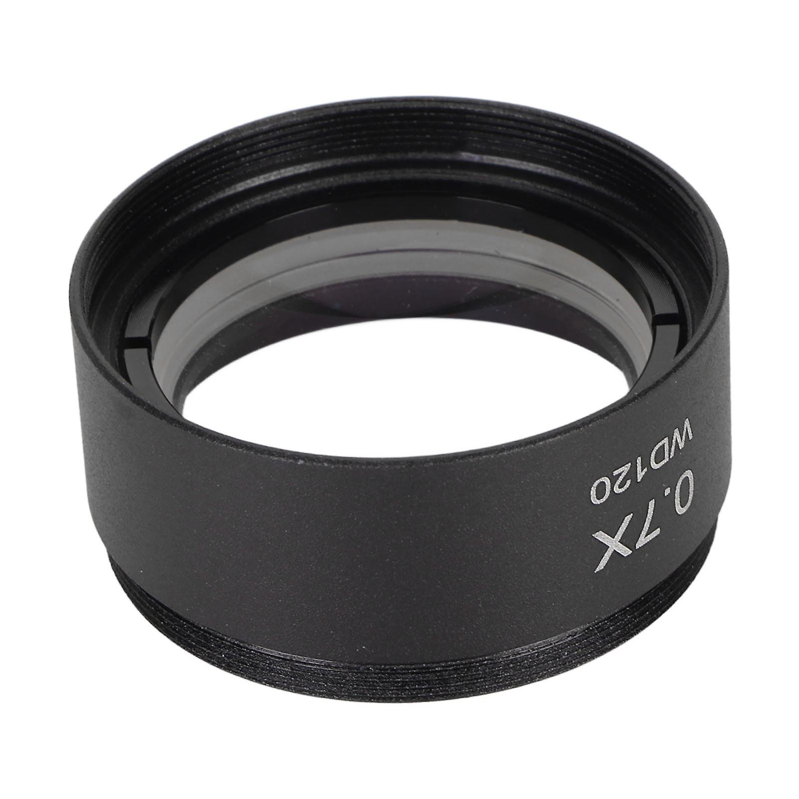 0.7X Stereo Microscope Objective Lens HD Large View Metal Auxiliary Objective Lens for Microscopes 