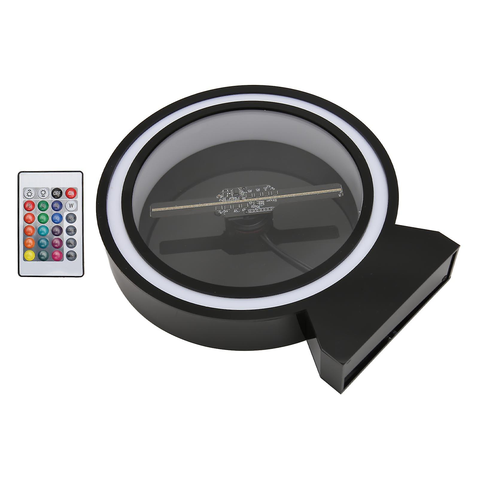 3D Advertising Display WiFi Built in Memory Card 2000x128 3D Holographic Fan with Round Protective Cover 100‑240V EU Plug 