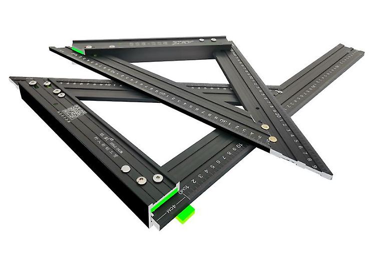 7 Inch Aluminum Alloy Triangle Ruler Angle Protractor Miter Speed 90 Square Measuring Ruler Metric Imperial