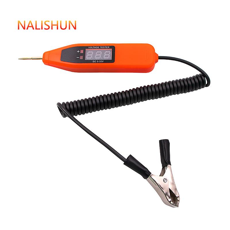 High Precision 2.5-32v Electric Digital Display Car Fuse Circuit Probe Tester Voltage Test Pen Digital Displayfor Universal Car