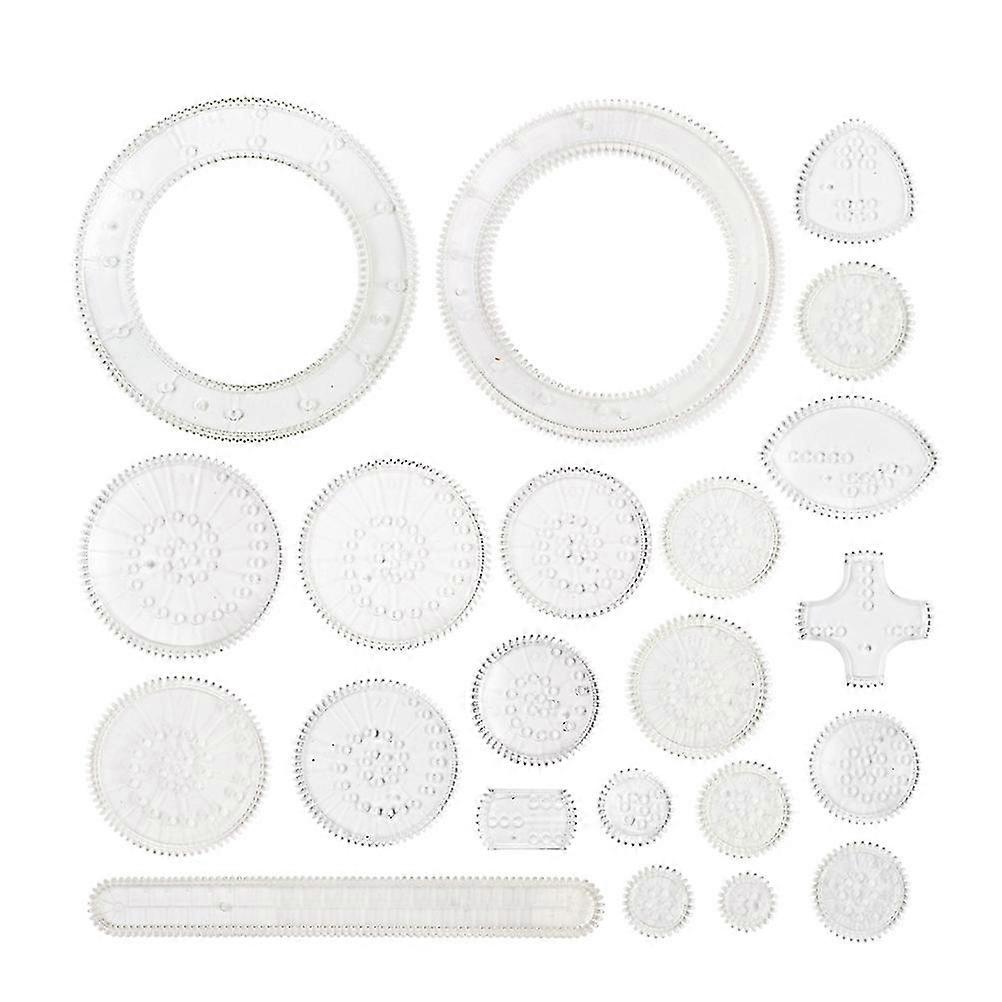 1 Set 22pcs Art Drawing Template Ruler Drawing Ruler Set Creative Painting Ruler Set for Kids Use (without Pen and Glue White)
