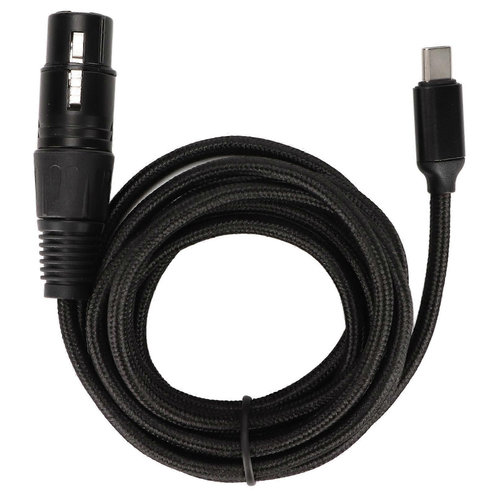 Usb C To Xlr Female Cable Low Noise Hifi Plug And Play Usb C Microphone Cable For Windows 2 Meter/6.6ft