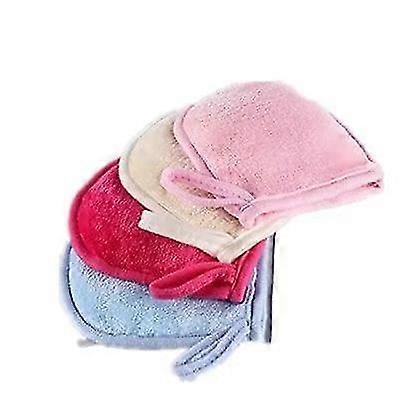 4-piece Washable Microfiber Makeup Remover Gloves, Reusable And Washable Makeup Remover Pads, Ecological And Reusable Products For All Skin Types