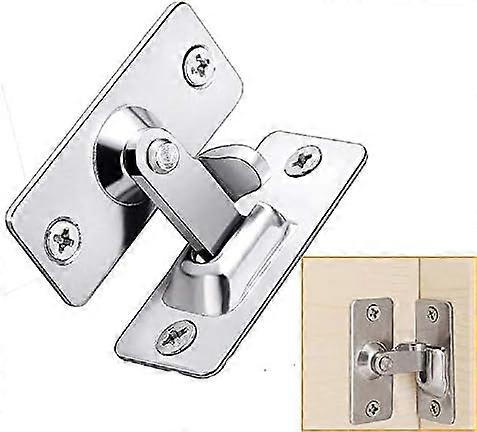 90 degree right angle door latch security door lock bolt (silver), st