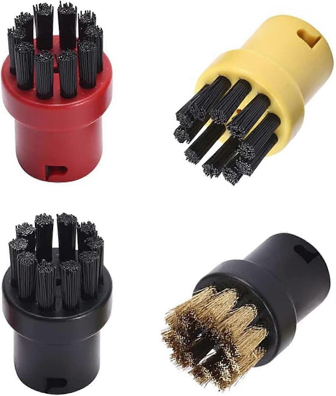 Set of 4 steam cleaning brushes, steam cleaning accessories, round brushes set, for Krcher SC1 SC2 CTK10 SC3 SC4 SC5 SC7
