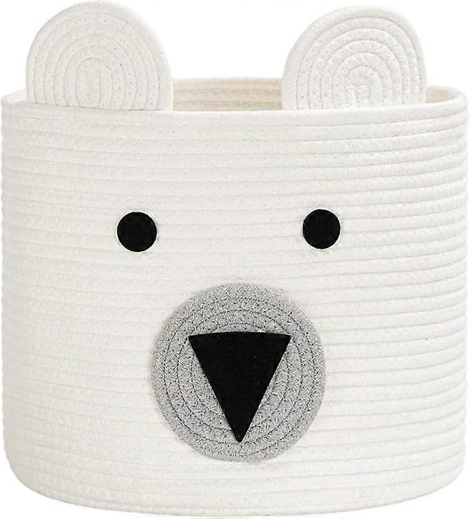 Bear basket cotton rope basket laundry basket storage box