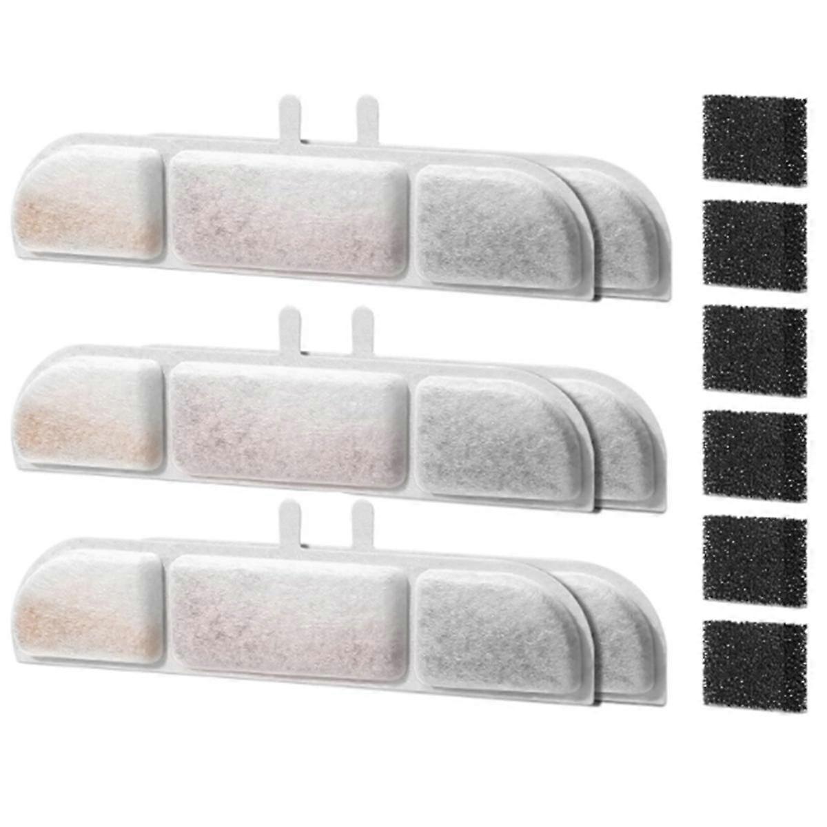 Water Fountain Replacement Filters for 84oz/2.5L Pet Water Fountain Filter Triple Filtration Cat Wa