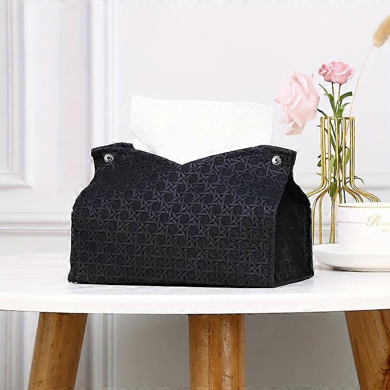 Luxury PU Leather Tissue Box - Crafted for Luxurious Feel, Modern Design, Ample Storage for Cosmetics and Stationery - Perfect Addition to Living Room
