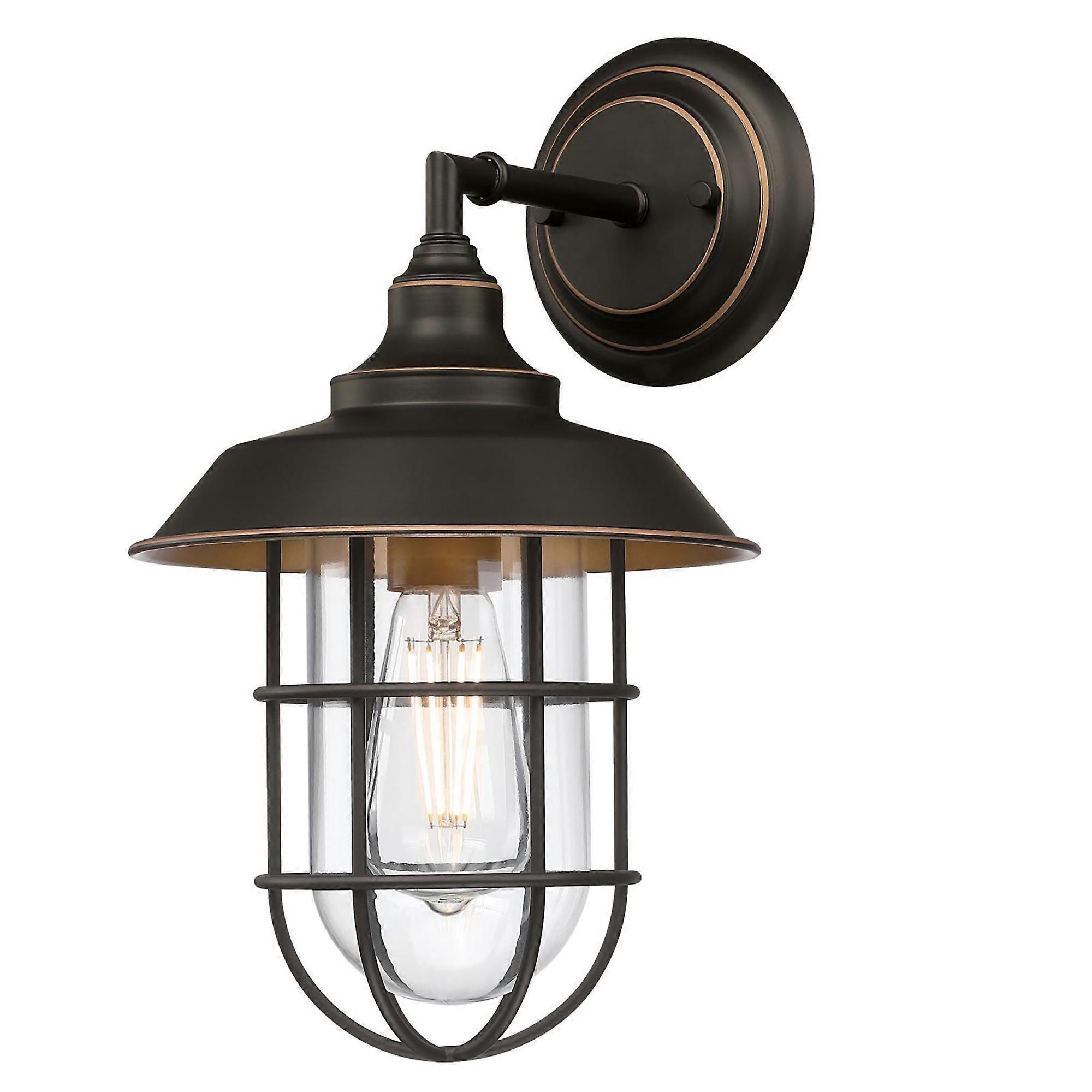 Outdoor Wall Lamp Iron Hill Bronze Single Flame
