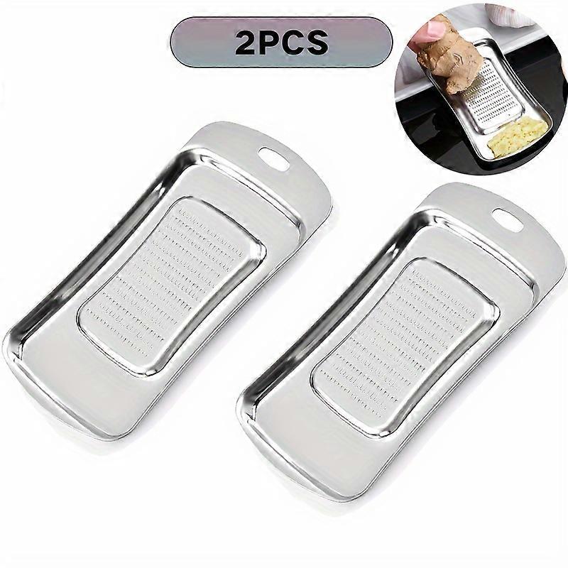 2/4pcs, Stainless Steel Garlic Press, Ginger Gridner, Garlic Mustard Grater, Garlic Chopper, Ginger Grater, Lemon Grater, Cheese Grater, Nutmeg Grinde