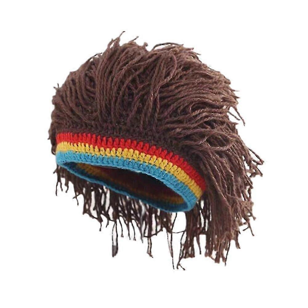 الجامايكية محبوك بيني شعر مستعار جديلة قبعة الريغي Dreadlocks للجنسين راستا الشعر قبعة اليدوية يتوهم شعر مستعار قبعات