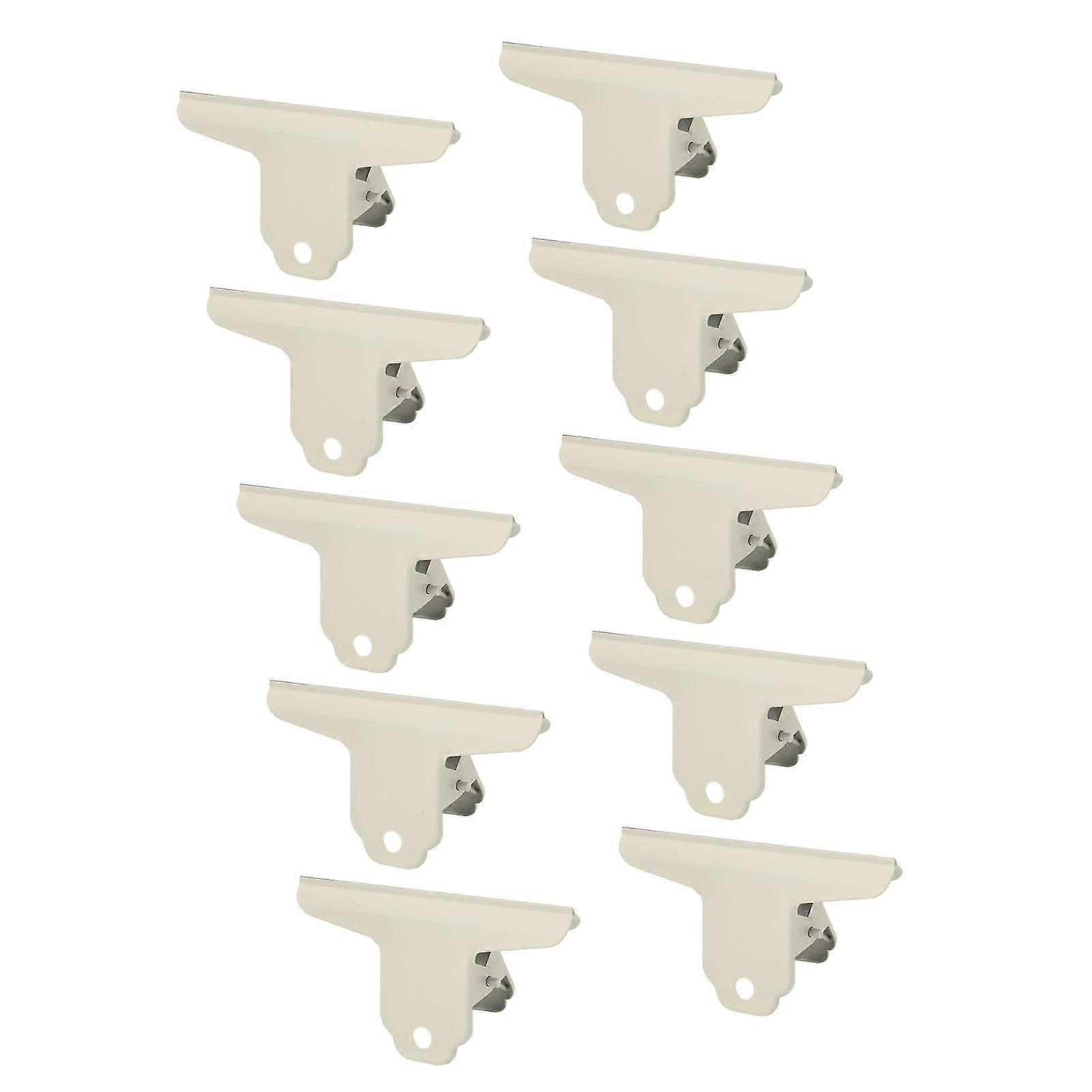 10Pcs Hinge Clips Large Metal Hinge Binder Clips for Paper Document Note Sorting and Organizing Beige