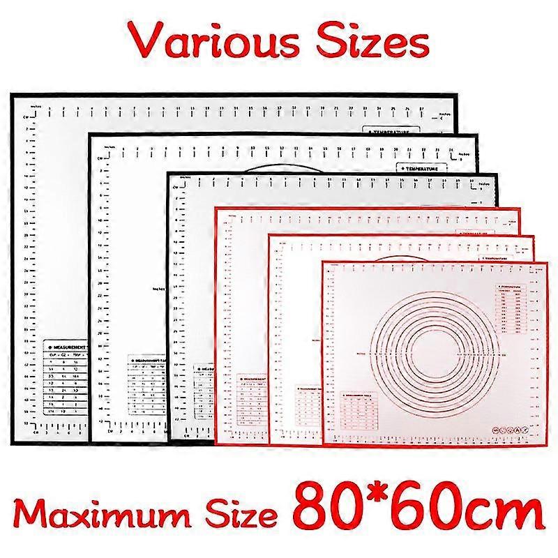 Oversize 80/70/60cm σιλικόνης ψησίματος χαλάκι κυλιόμενο Ζύμωμα μαξιλάρι ζαχαροπλαστικής εργαλεία κρέπες πίτσα ζύμη αντικολλητικό χαλί σιλικόνης για την κουζίνα